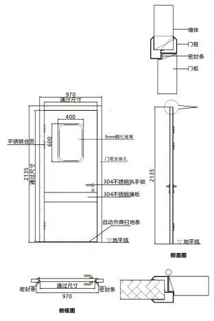 Стальная медицинская дверь - Изображение 2