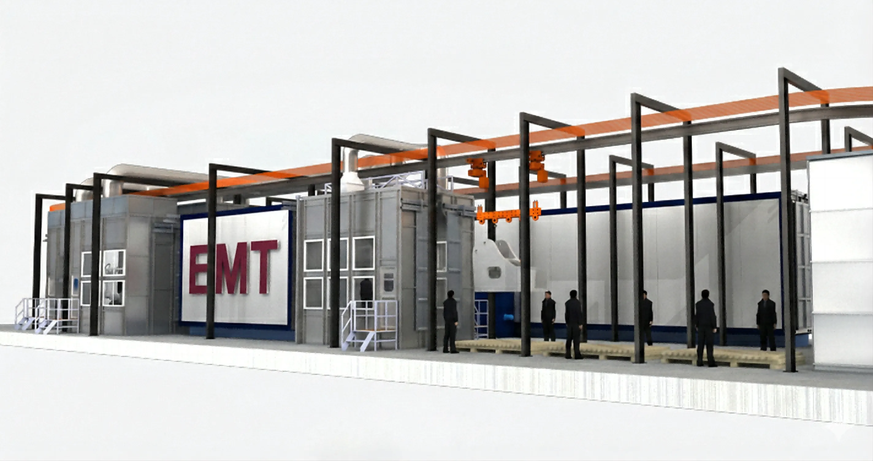 Автоматическая конвейерная линия жидкой окраски