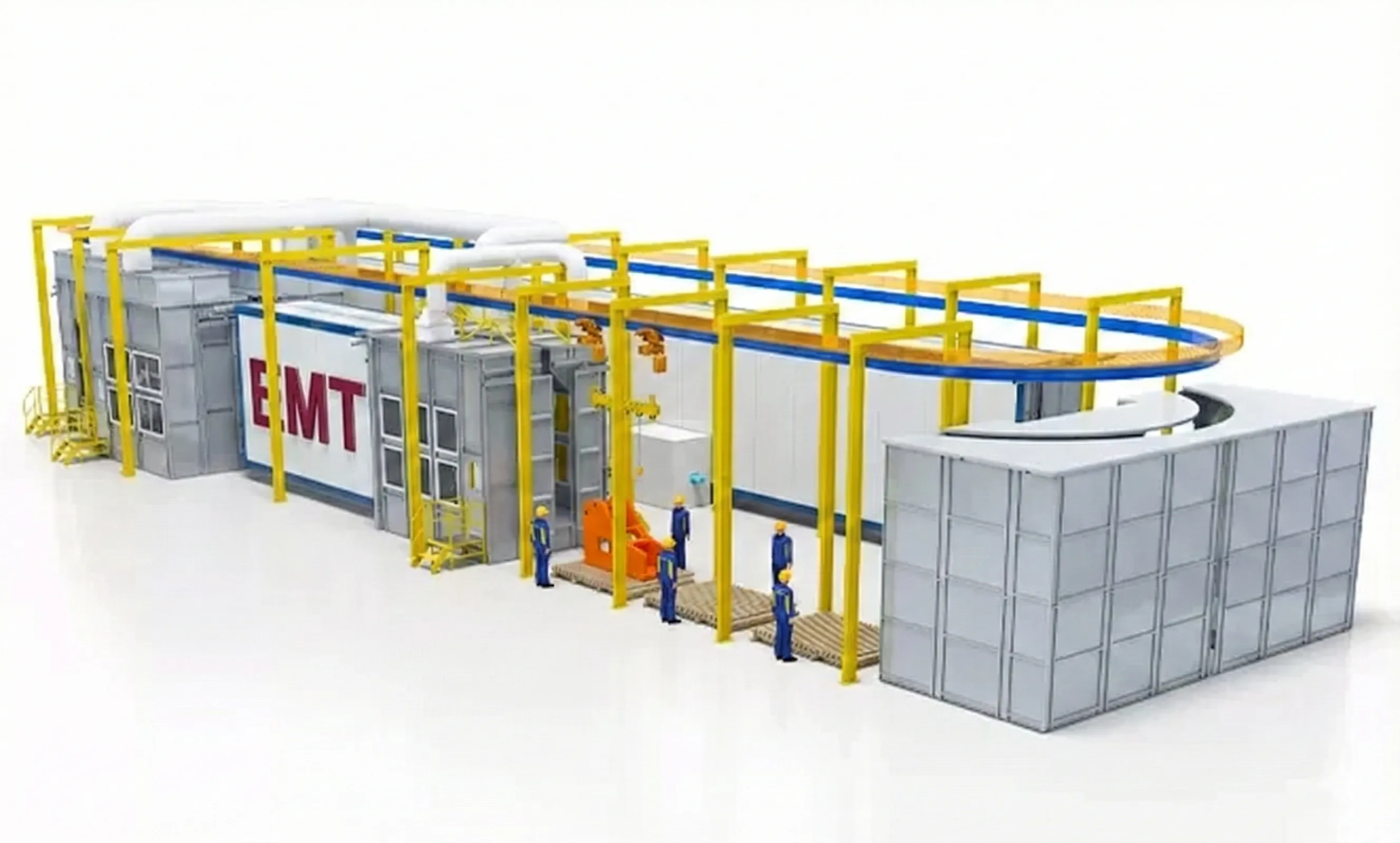 Автоматическая конвейерная линия жидкой окраски