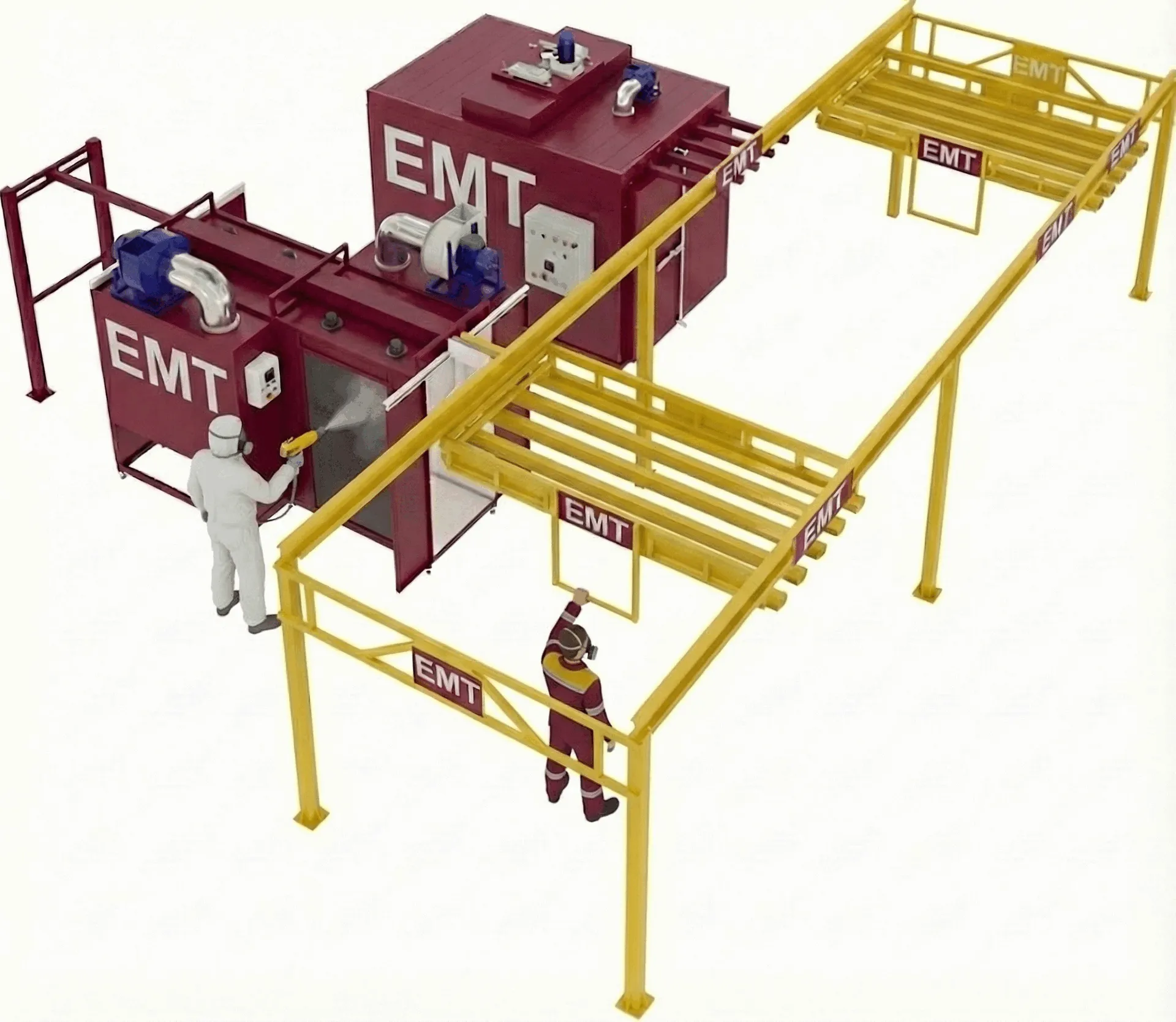 Кольцевая система порошковой окраски